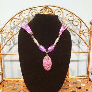 NWT Scarf Necklace Purple unique